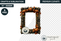 Harvest of Haunts Halloween Gothic Frame PNG Clipart Product Image 1