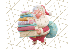 Santa’s Pajama Day Clipart, Cute Christmas Bedtime PNG Product Image 3