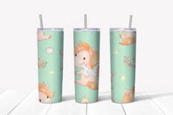 Unicorns sublimation design. Skinny tumbler wrap design. Product Image 3