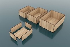 Laser Cut Renctagle Box Bundle Files, Glowforge Svg Files Product Image 3