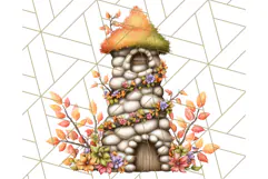 Fall Fairy House Clipart PNG, Autumn Homes and Decor Product Image 3