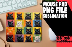Playful Cat Sublimation Mouse Pad Graphic Product Image 1