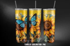 Sunflower Tumbler Wrap Sublimation Designs|Flower Tumbler Wr Product Image 4