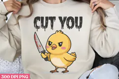 Cut You PNG, Funny Duck Sublimation PNG Product Image 1
