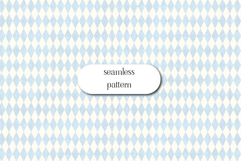 Baby Blue Harlequin Seamless Pattern, Vintage Diamond Print Product Image 1