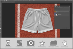 Athletic Mesh Shorts Mockup Product Image 2