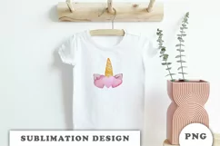 Watercolor cute unicorn sublimation png Product Image 3