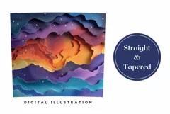 3D Space Tumbler Wrap Design, Stars Tumbler Template Product Image 3