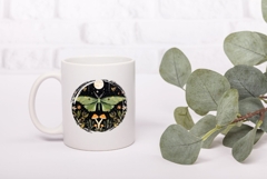 Celestial Butterfly Illustration, Cute Moon Illustration PNG Product Image 3