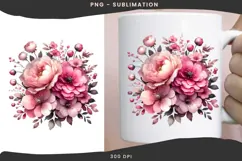 Valentine flowers png design for T-shirts Product Image 3