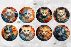 3D papercut cat | 8 papercut car coaster &amp; key chain designs Product Image 3
