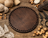 Round basket base 14 inch 35 cm laser cut digital file CNC Product Image 3