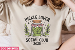 Pickle Lover Social Club 2025 PNG, Coquette Bow Positive Fun Product Image 3