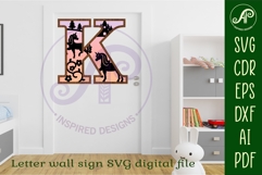 Unicorns Large K wall Letter 3 layer sign Product Image 3