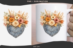 Autumn denim pocket png design for T-shirts Product Image 3