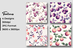 Watercolor Peaches Digital Paper Product Image 3