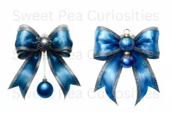 Christmas, Bows, Ephemera, PNG, watercolor, Clipart Product Image 3