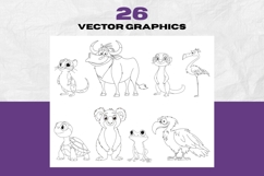 Cartoon Safari Animal Clipart Bundle Product Image 3