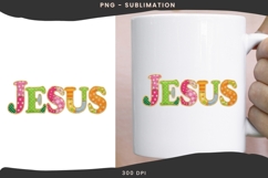 Jesus patchwork png design for T-shirts Product Image 3