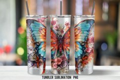 Butterfly Tumbler Wrap Sublimation Design |Tumbler Wrap Product Image 3