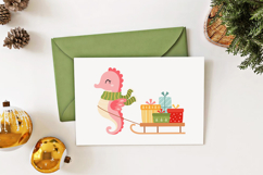 Christmas Sea Animal Clipart, Xmas Ocean Character SVG PNG Product Image 3