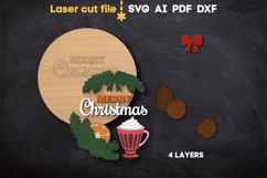 Merry Christmas Sign SVG laser cut files for Glowforge Product Image 3