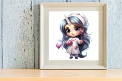 Unicorn Nurse Clipart, Unicorn Nurse Sublimation Product Image 3