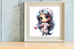 Unicorn Nurse Clipart, Unicorn Nurse Sublimation Product Image 3