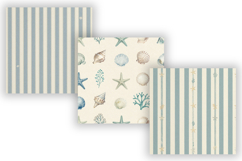 Coastal Nautical Digital Paper Pack, Beach House Seamless Product Image 3