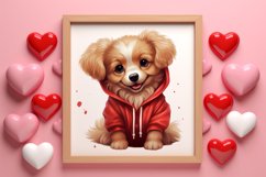 Cute Valentine Dog Clipart, Valentines Day Dog Clipart Product Image 3