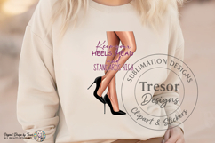 Fashion High Heels Quote PNG Chic Woman Legs Clipart set Product Image 4