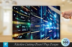 Futuristic Cyber Security Cutting Board Sublimation Design Product Image 1