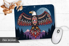 Night Sky Tribal Eagle Mouse Pad PNG Design Product Image 1