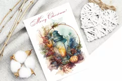 Winter Lights 8 Watercolor Cliparts PNG sublimation Product Image 3