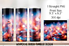 Whimsical Bokeh Tumbler Wrap Sublimation. 20 oz. Product Image 4