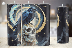 2 Raven Tumbler Sublimation, 20 oz Tumbler Wrap Product Image 3