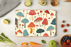 Whimsical Mushroom Cutting Boards sublimation Design Product Image 3