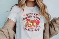 Cute Dog Sleeping On Pillow With You Are My Favorite Reason Product Image 3