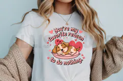 Cute Dog Sleeping On Pillow With You Are My Favorite Reason Product Image 3