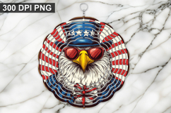 Eagle Wind Spinner Sublimation -4Th Of July wind spinner PNG Product Image 1