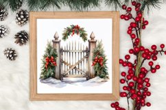 Watercolor Christmas Farm Clipart Product Image 3