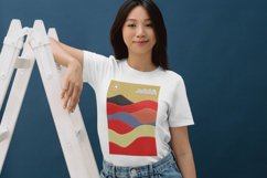 Colorful Wavy Landscape Embroidery Design Product Image 3