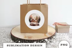 Watercolor Christmas Snow Globe png Product Image 3