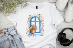 Watercolor Mediterranean Window Clipart Product Image 3