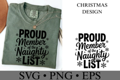 Proud member of the Naughty List Svg | Shirt Svg Product Image 3