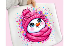 Pink Snowman PNG, Christmas PNG, Meltdown Snowman Christmas Product Image 7