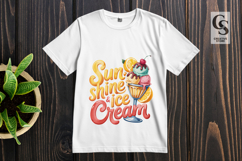 Sunshine And Ice Cream Clipart Sublimation PNG Product Image 3