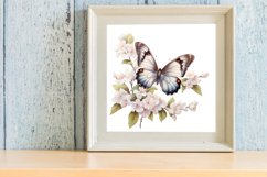 Vintage Floral Butterflies Clipart, butterflies Clipart Product Image 3