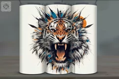 4 Tiger Tumbler Sublimation, 20 oz Tumbler Wrap Product Image 5