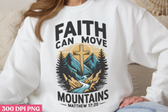 Faith can move PNG, Christian Bible Verses Sublimation PNG Product Image 3